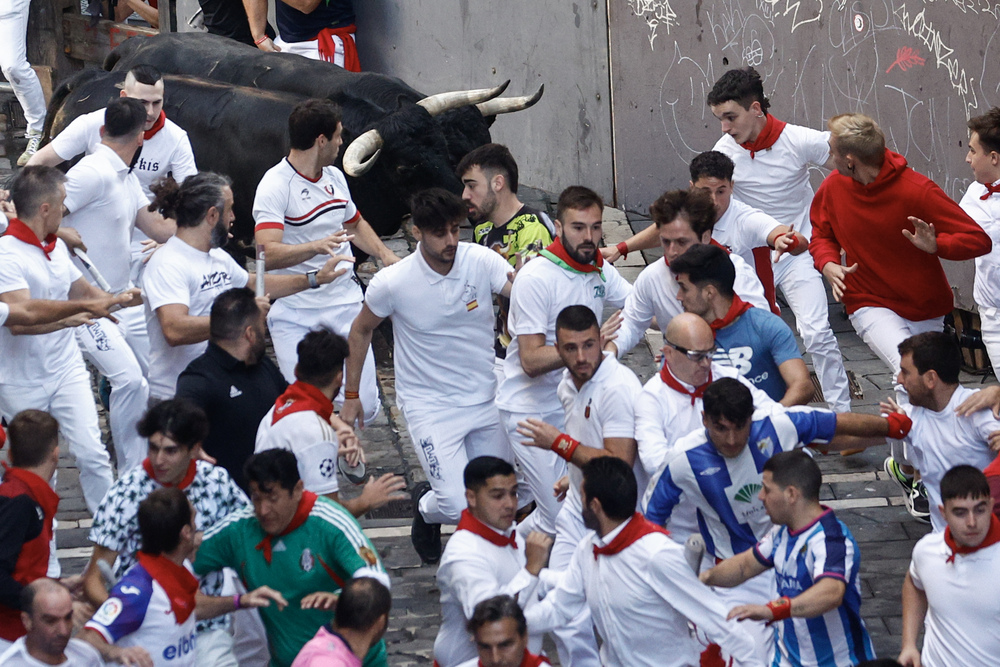 Séptimo encierro de los Sanfermines  / EFE