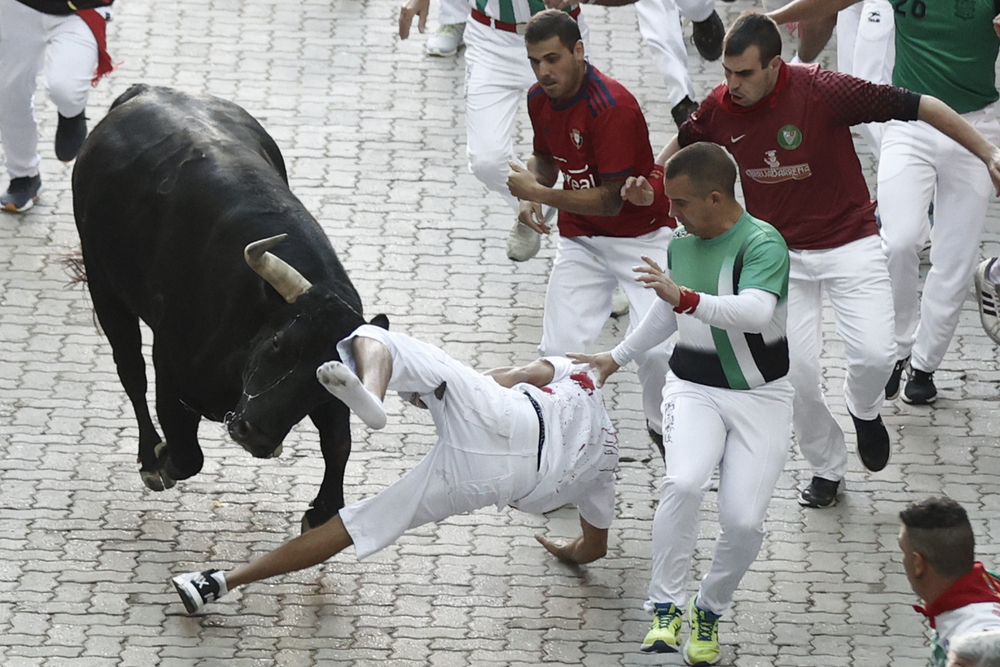 Séptimo encierro de los Sanfermines  / EFE