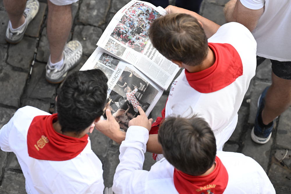 Séptimo encierro de los Sanfermines  / EFE