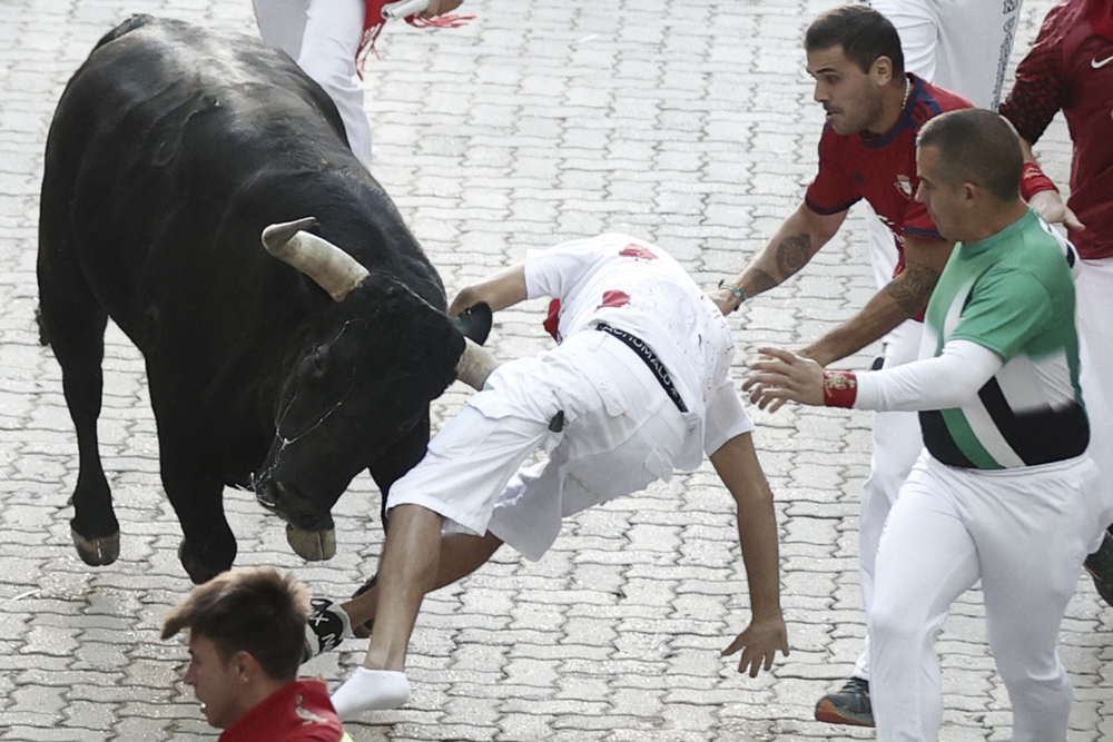 Séptimo encierro de los Sanfermines  / EFE