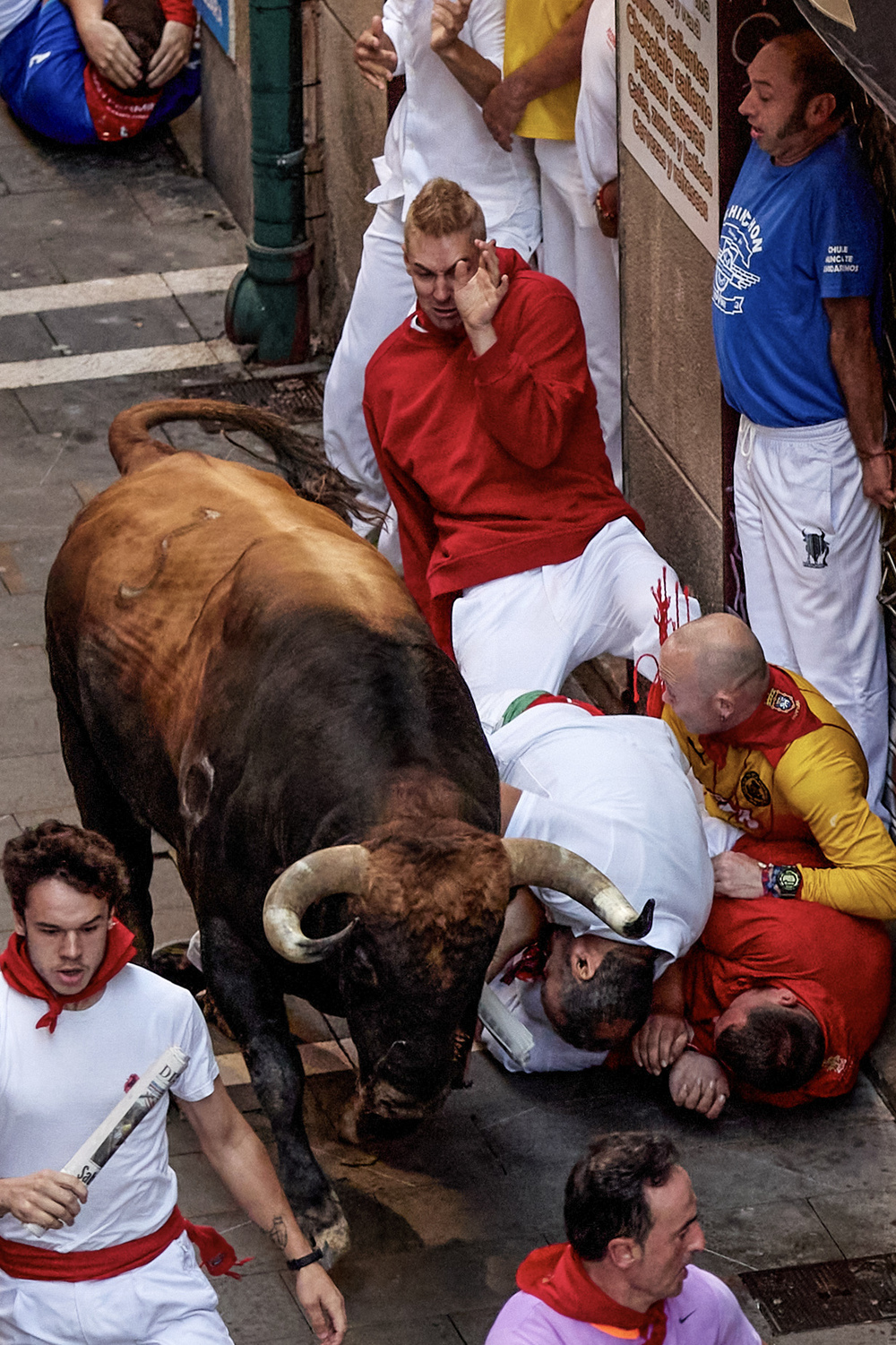 Cuarto encierro de los sanfermines 2023  / EFE