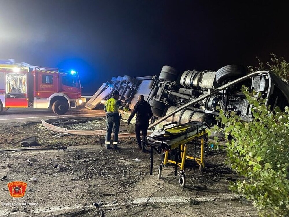 Dos heridos en un accidente en la A-4 a la altura de Ocaña