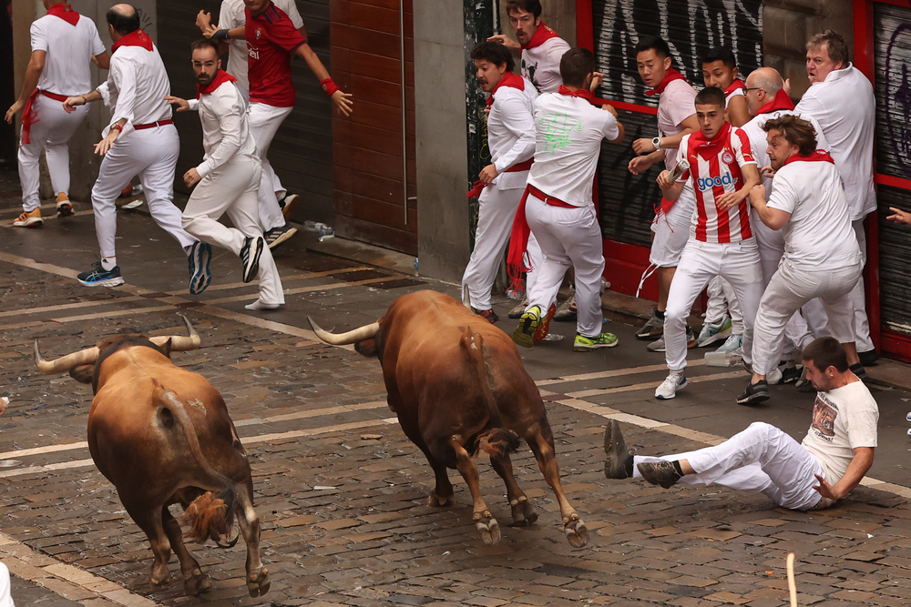 Primer encierro de los sanfermines 2023  / J.P. URDIROZ