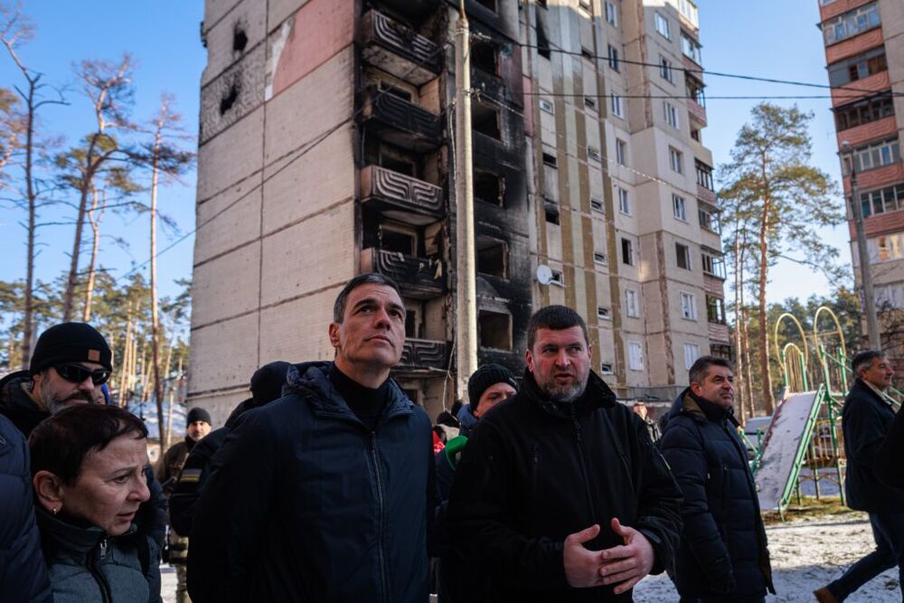 Sánchez visita Ucrania por segunda vez en la víspera del primer aniversario de la invasión rusa  / DAVID MELERO