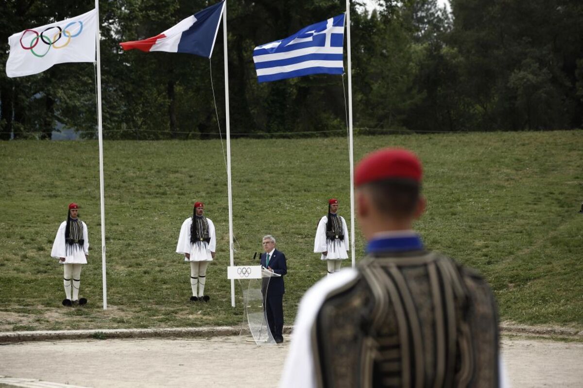 Olympic Flame lighting ceremony for Paris 2024 Summer Olympics in Greece  / YANNIS KOLESIDIS