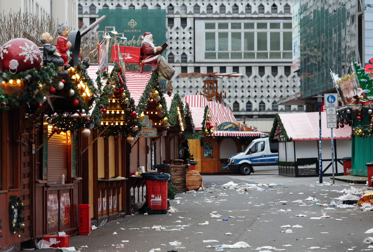 German Chancellor Scholz visits Magdeburg's Christmas market following vehicle-ramming attack