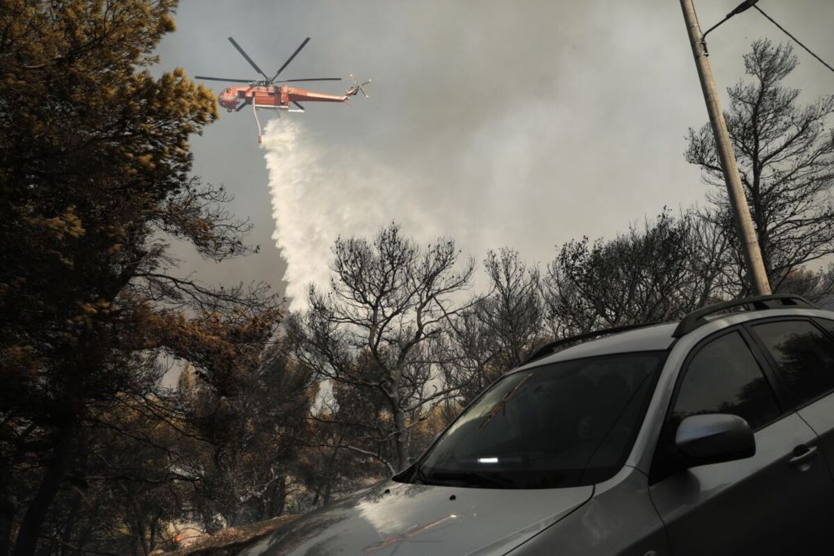 Wildfire spreads in Greece's Attica region  / GEORGE VITSARAS