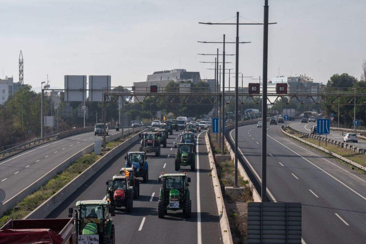 Segunda jornada de protestas de los tractores en las carreteras españolas para pedir mejoras en el sector  / DAVID ZORRAKINO