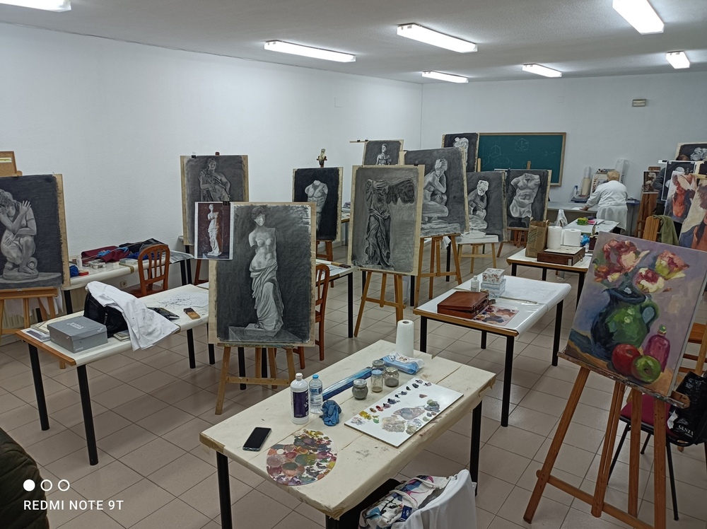 Los alumnos del curso de pintura de Polán exponen sus trabajos