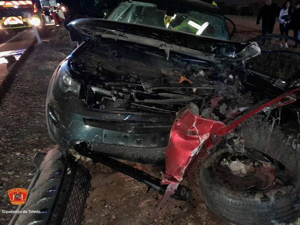 Coches implicados en el accidente.