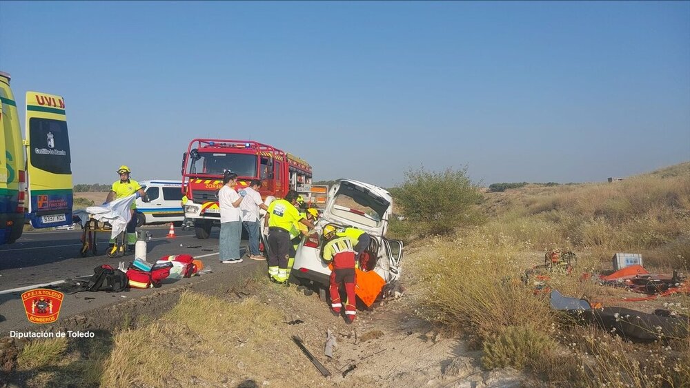 Excarcelan a un atrapado tras una colisión en Seseña