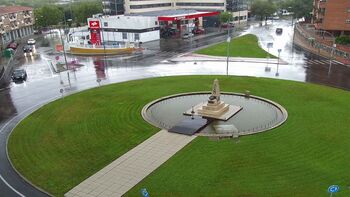 La lluvia suspende el acto del Pilar en Barber