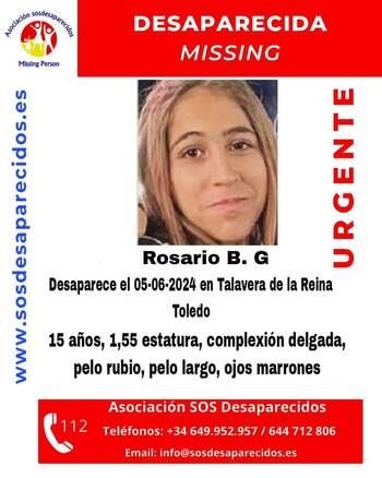 Siguen buscando a Rosario, la joven desaparecida en Talavera