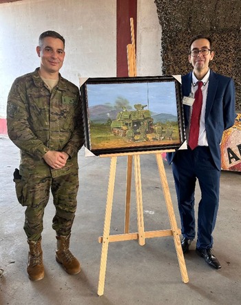 Reconocimiento militar al pintor talaverano Jónatan Gil