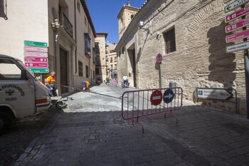 Cortada al tráfico la calle Santa Úrsula por obras